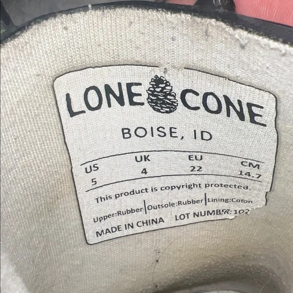 Lone Cone Kids Floral Rain Boots kids toddler size 5 - Picture 6 of 6